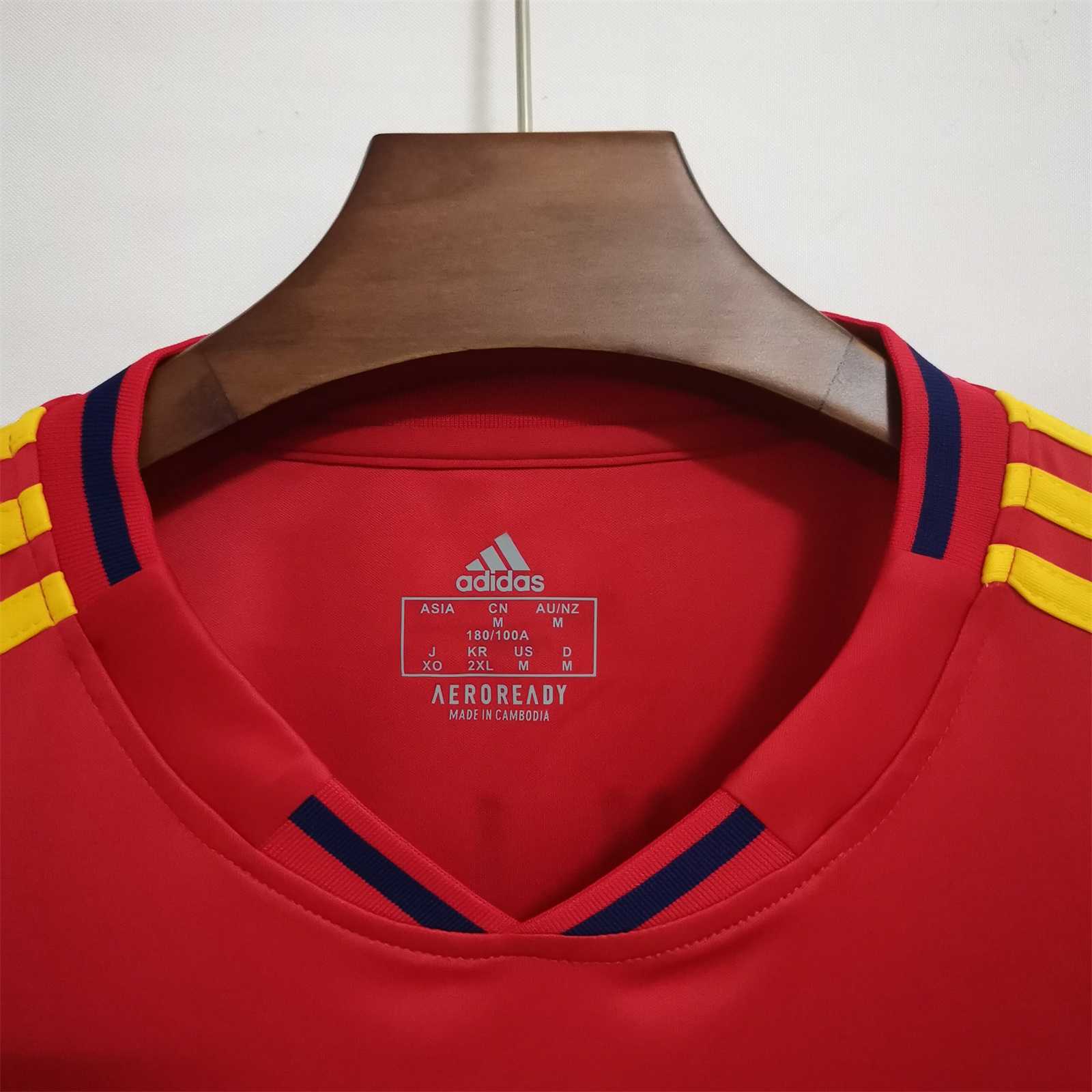 Spain Retro Jersey Home World Cup 2010