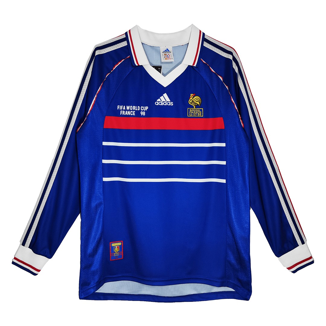 France Retro Jersey Long Sleeve World Cup 1998