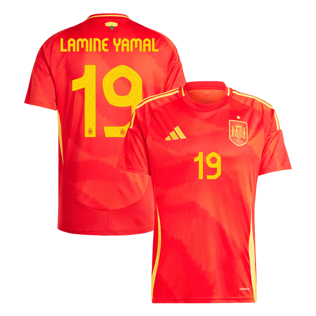 Spain Home Jersey LAMINE YAMAL #19 RODRIGO #16 MORATA #7 Euro 2024