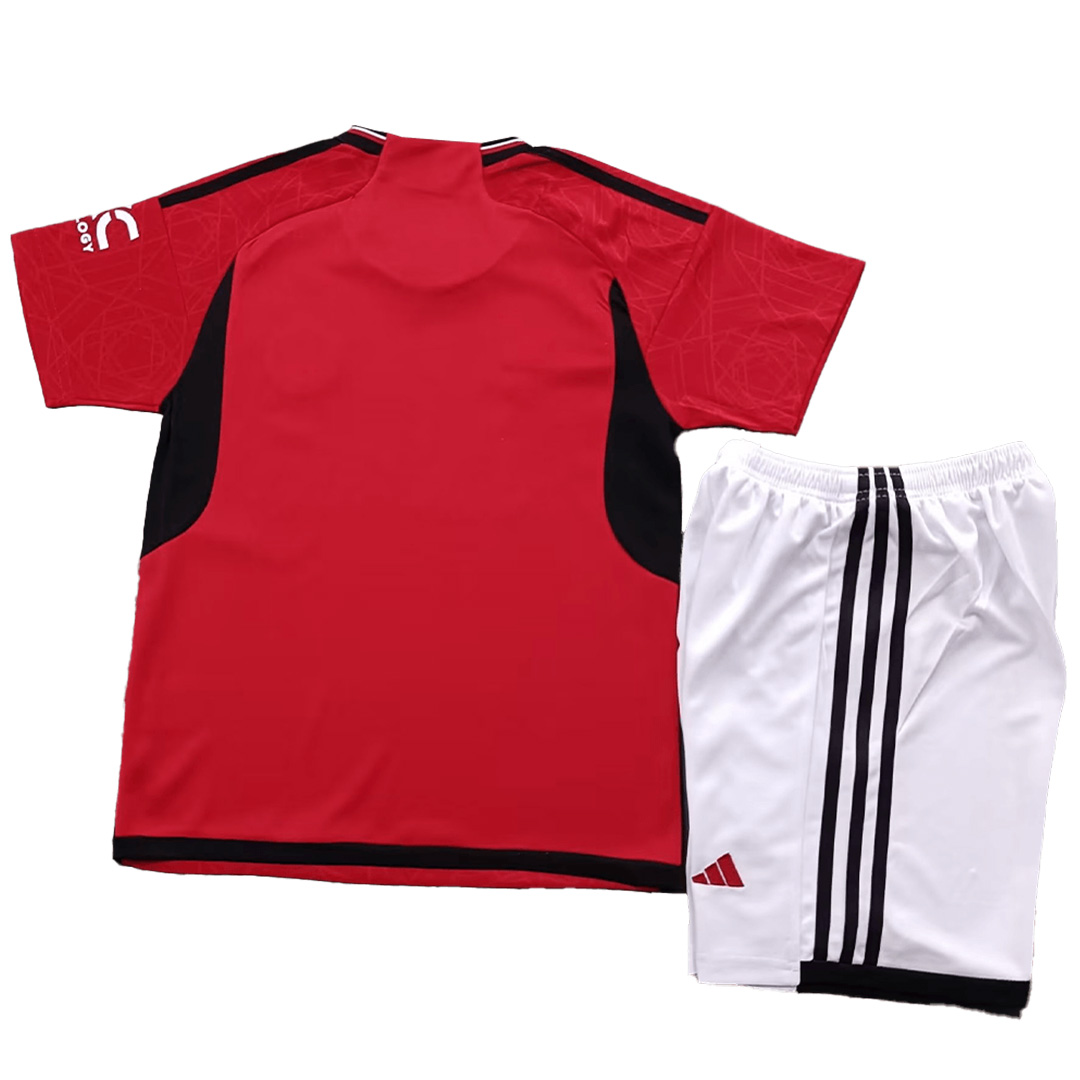 Kids Manchester United Home Jersey Kit 2023/24