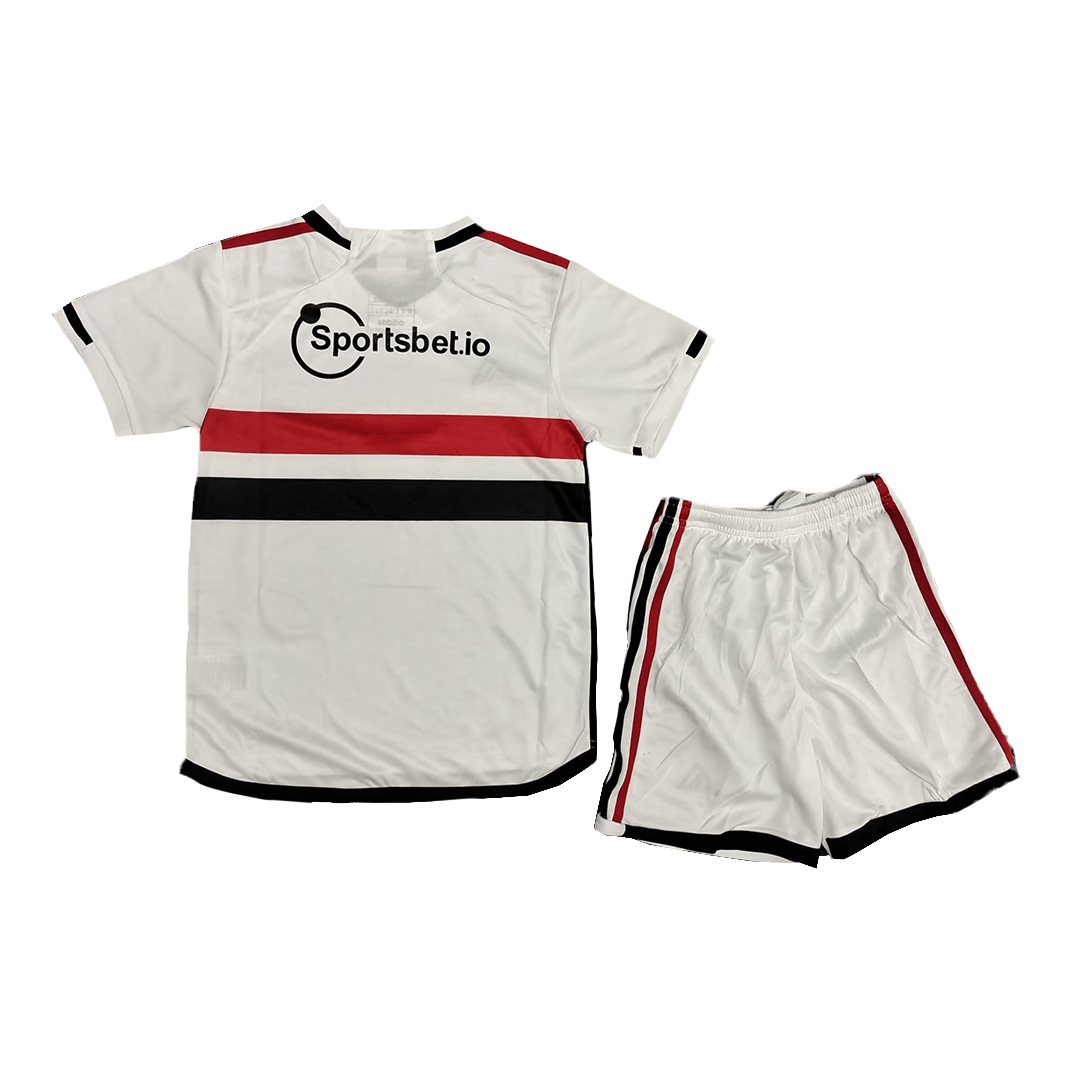 Kids Sao Paulo FC Home Jersey Kit Replica 2023/24