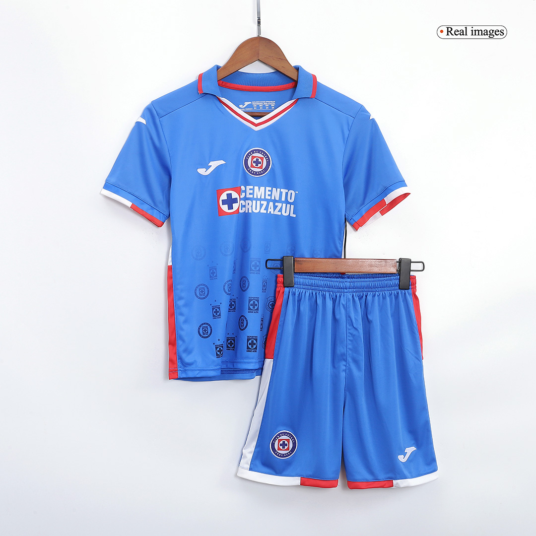 Cruz Azul Kids Soccer Jersey Home Kit(Jersey+Shorts) Replica 2022/23