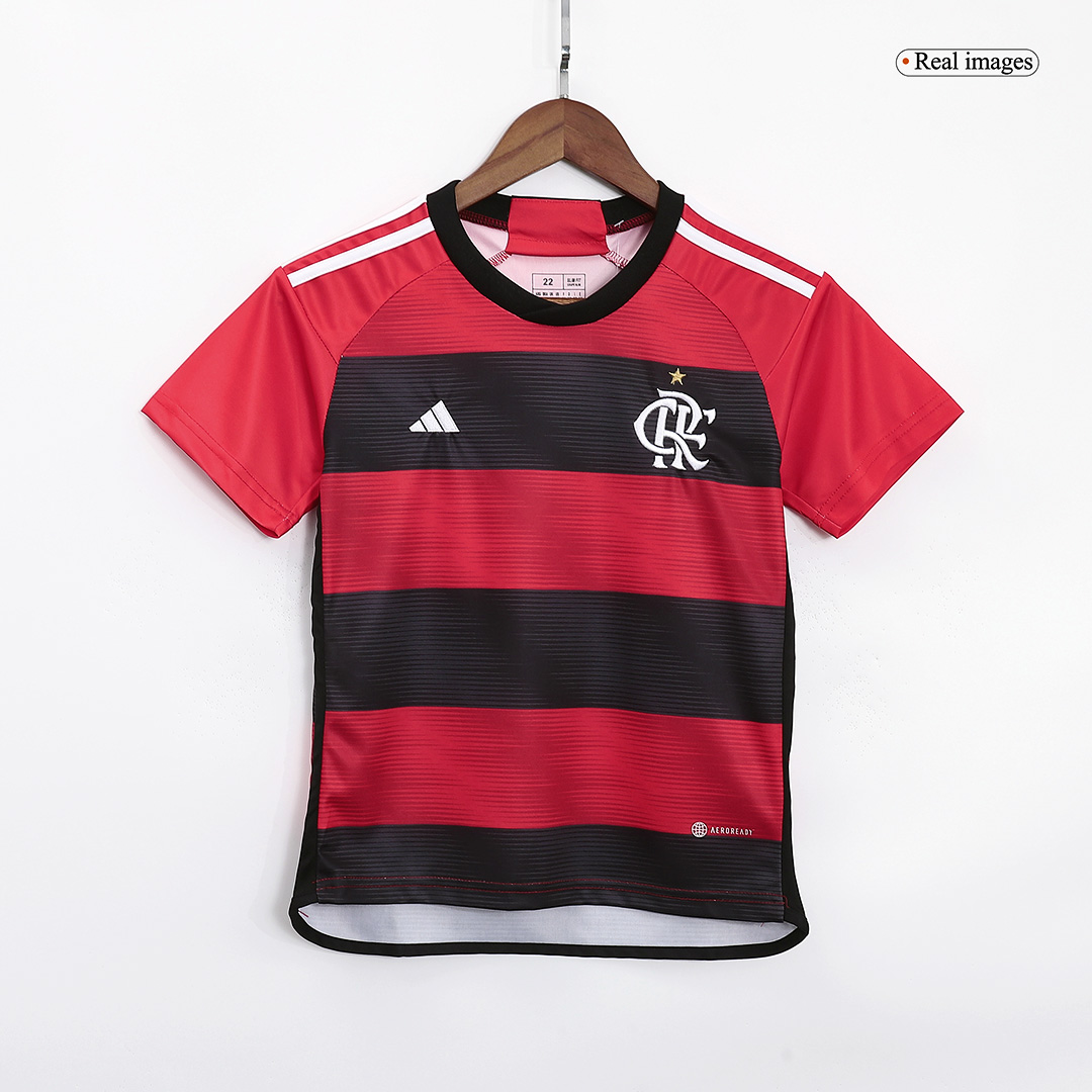 Kids CR Flamengo Home Jersey Kit Replica 2023/24