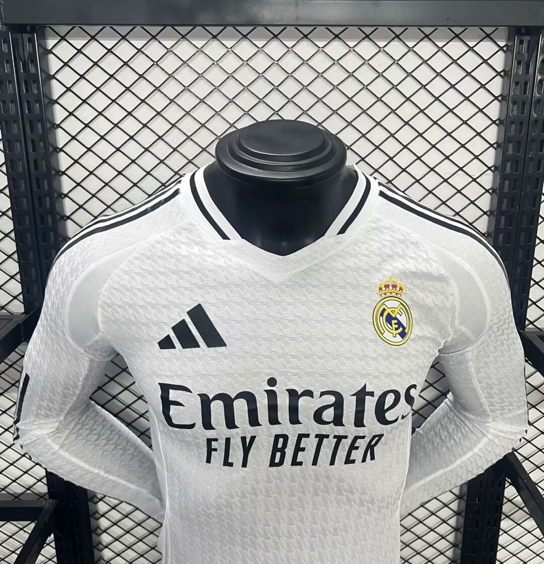 Real Madrid Home Long Sleeve Jersey Player Version 2024/25