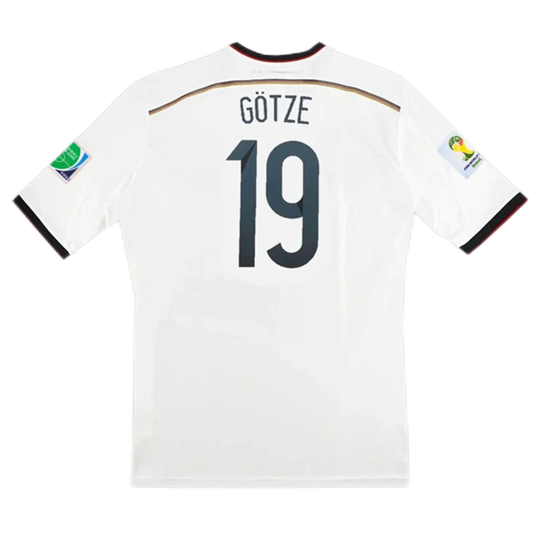 Germany 4 Star Retro Jersey Home World Cup 2014
