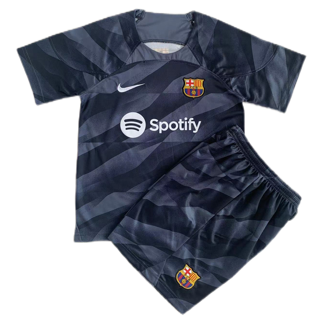 Kids Barcelona Goalkeeper Jersey Kit 2023/24