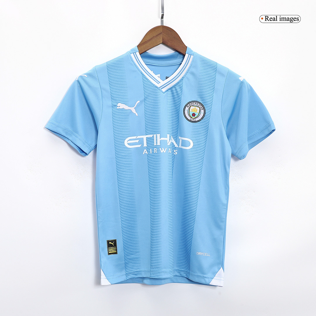 Kids Manchester City Home Jersey Kit 2023/24