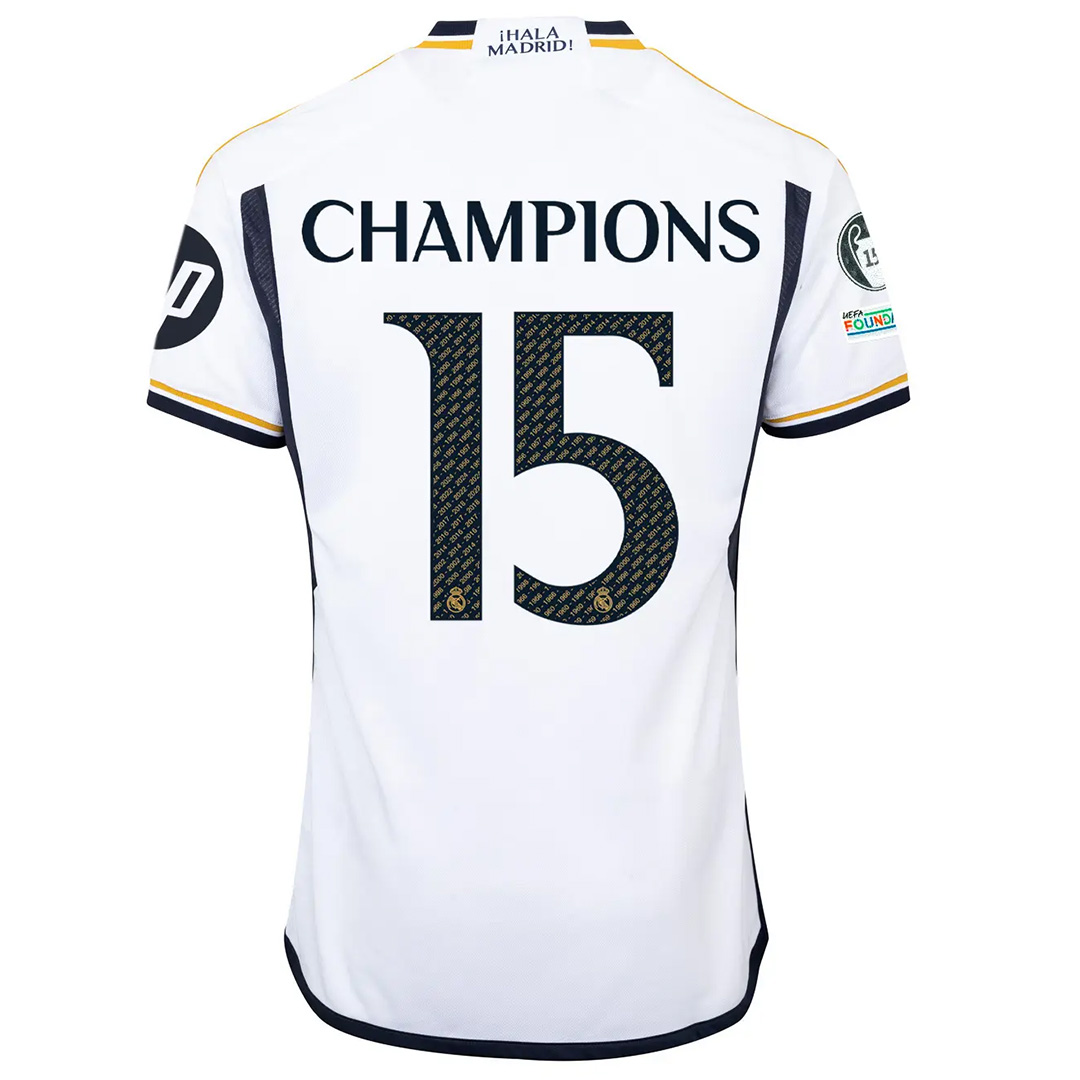 [CHAMPIONS #15] Real Madrid UCL FINAL Home Jersey 2023/24【Customize Unavailable】