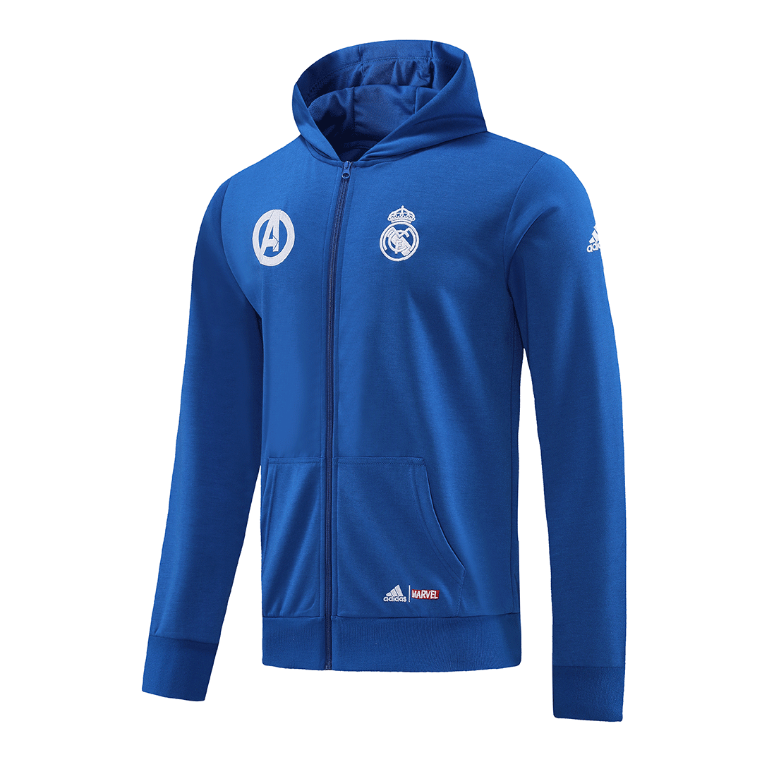 Real Madrid x Marvel Hoodie Sweatshirt Kit(Top+Pants) Blue 2022/23