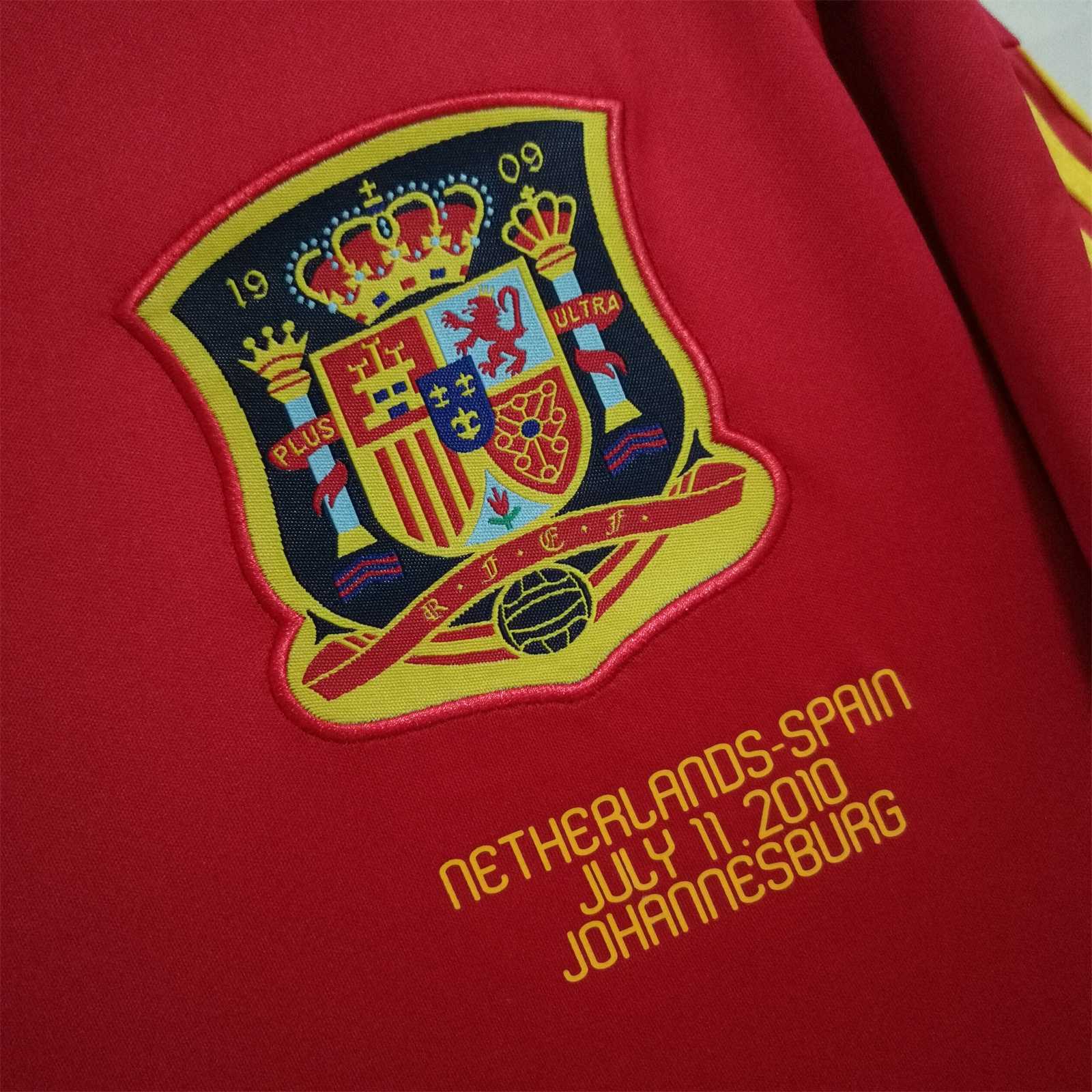Spain Retro Jersey Home World Cup 2010