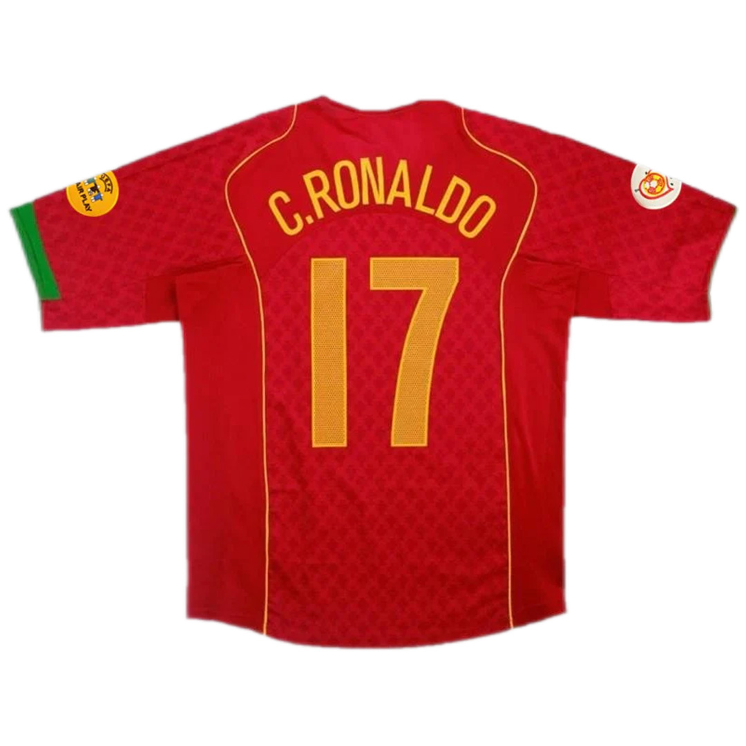 Portugal Retro Jersey Home Euro Cup 2004