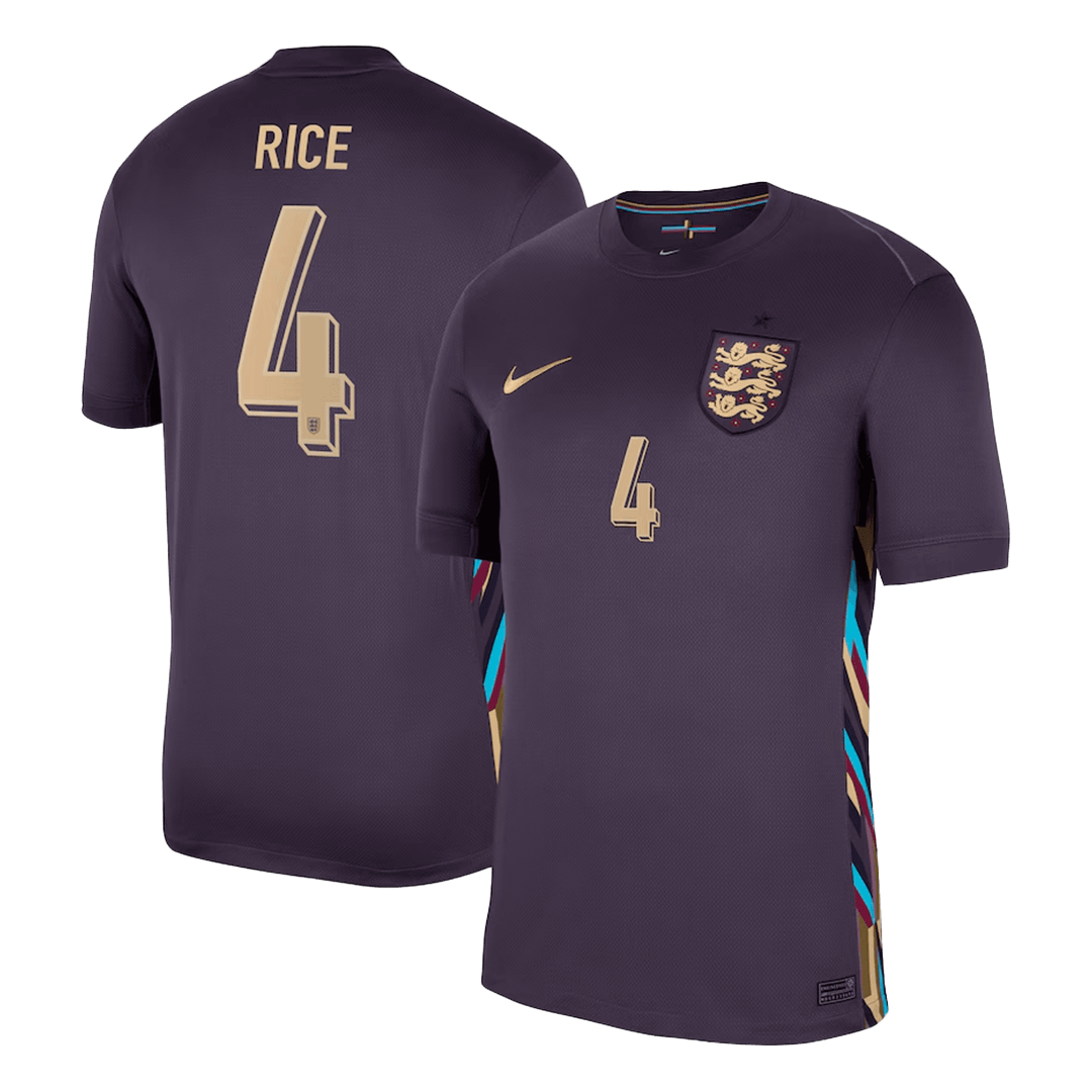 England Away Jersey EURO 2024 RICE #4 KANE #9 BELLINGHAM #10 FODEN #11