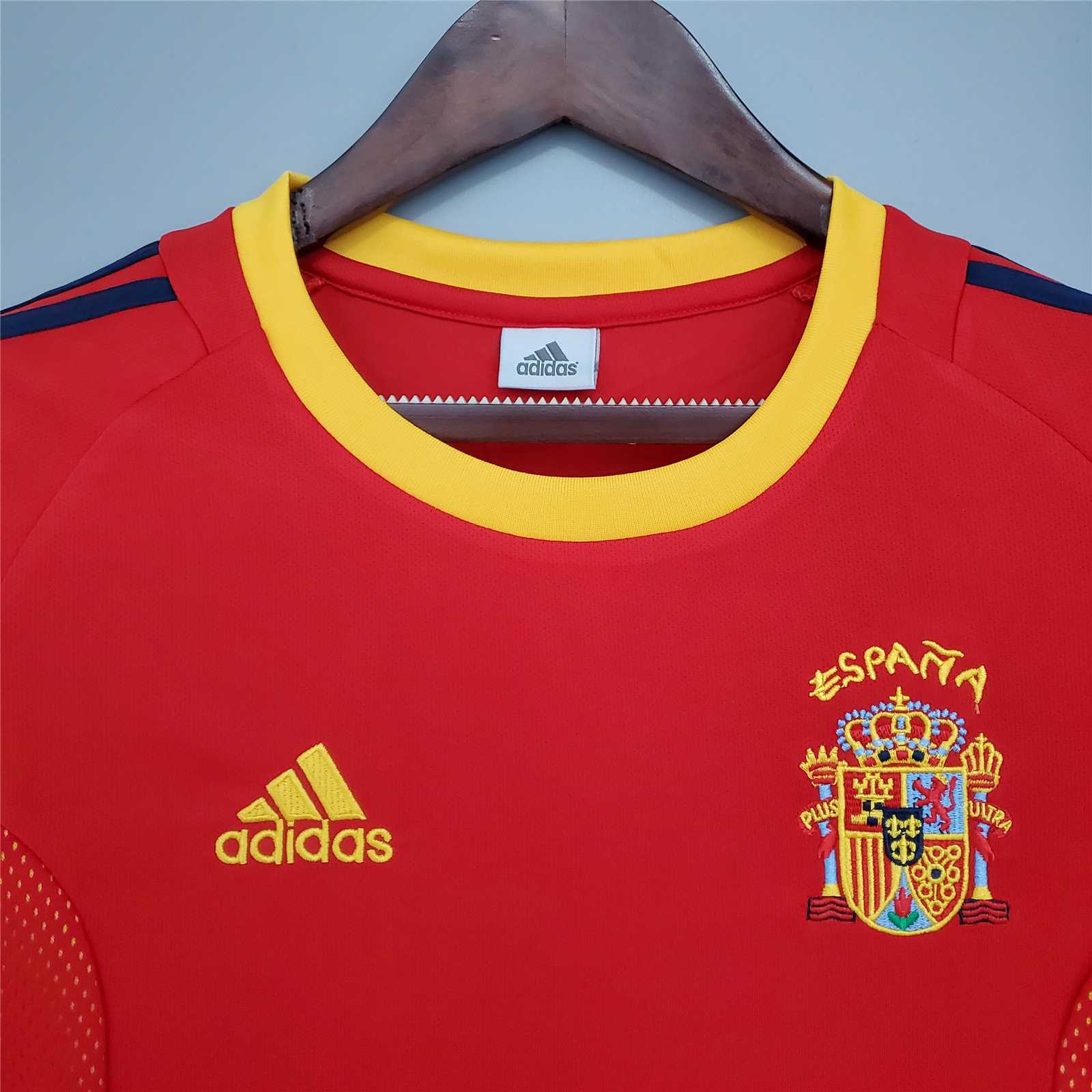 Spain Retro Jersey Home World Cup 2002