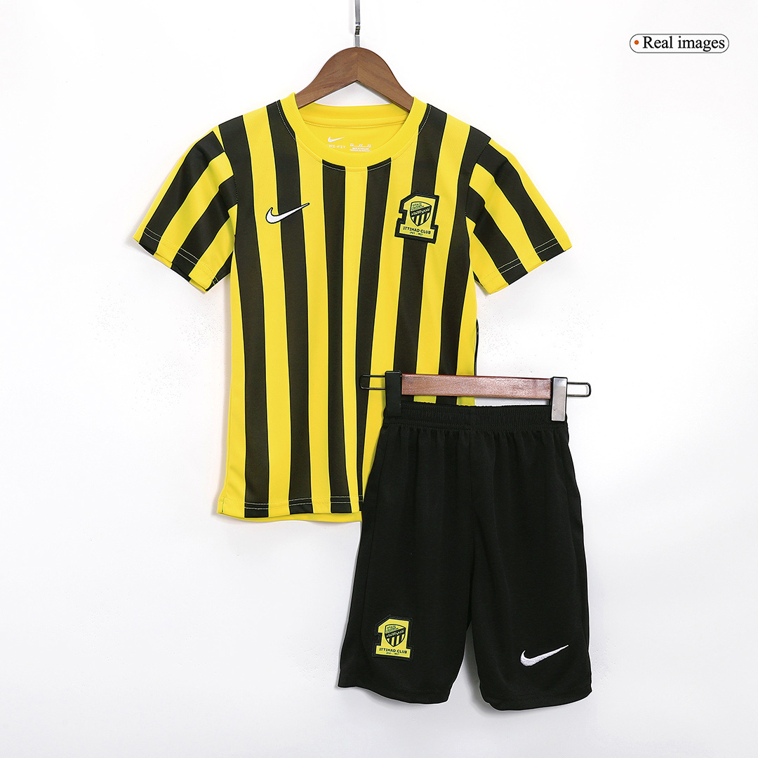 Kids Al-Ittihad Saudi Home Kit Jersey+Shorts 2022/23