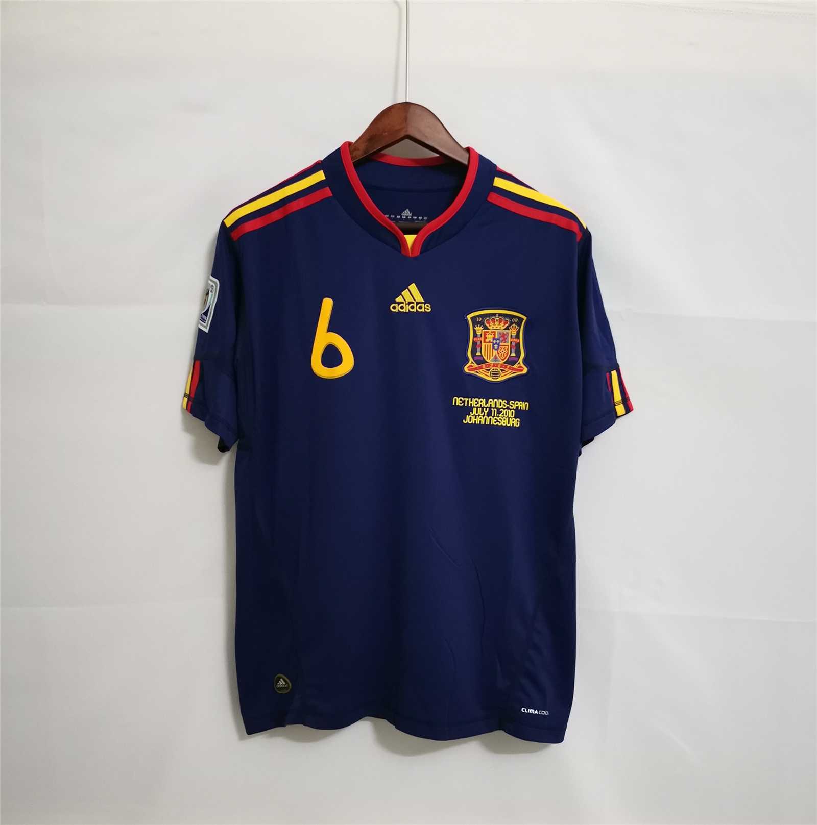 Spain Retro Jersey Away World Cup Final 2010