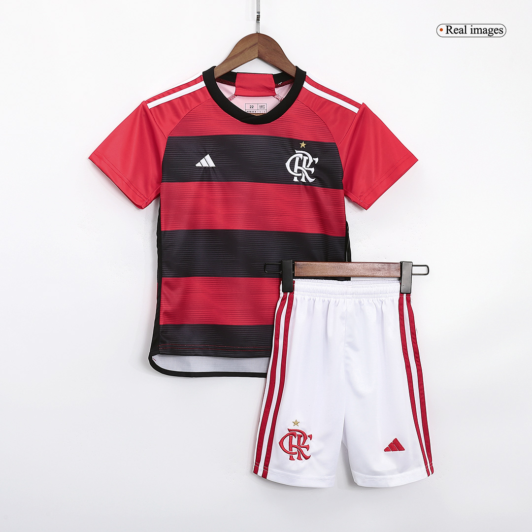 Kids CR Flamengo Home Jersey Kit Replica 2023/24