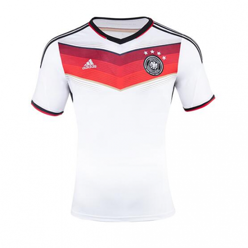 Germany 4 Star Retro Jersey Home World Cup 2014