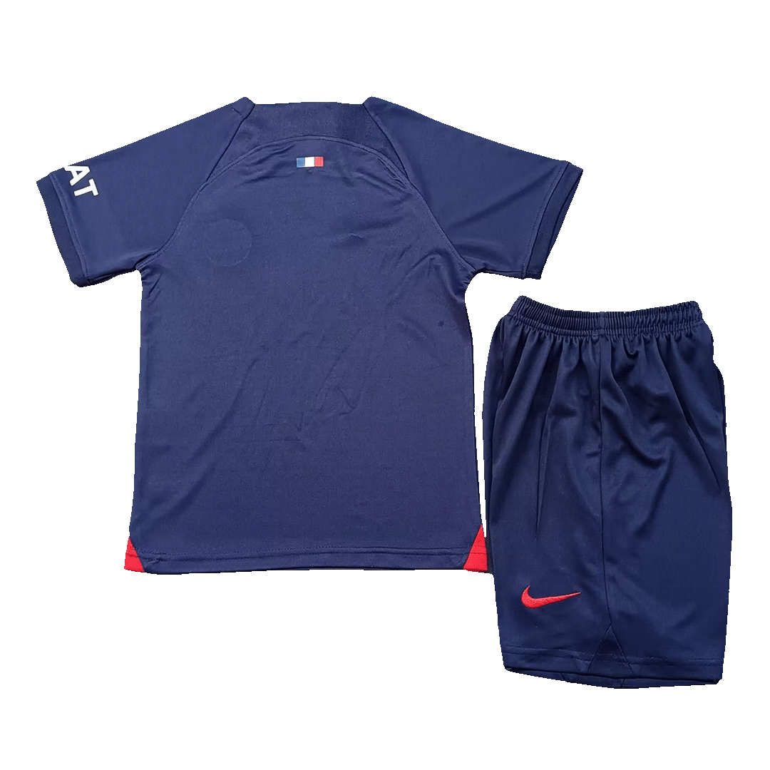 Kids PSG Home Whole Kit Jersey+Shorts+Socks 2023/24