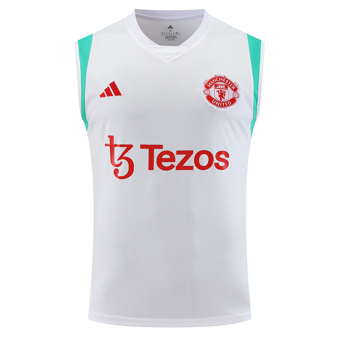 Manchester United Pre-Match Vest Jersey White 2023/24