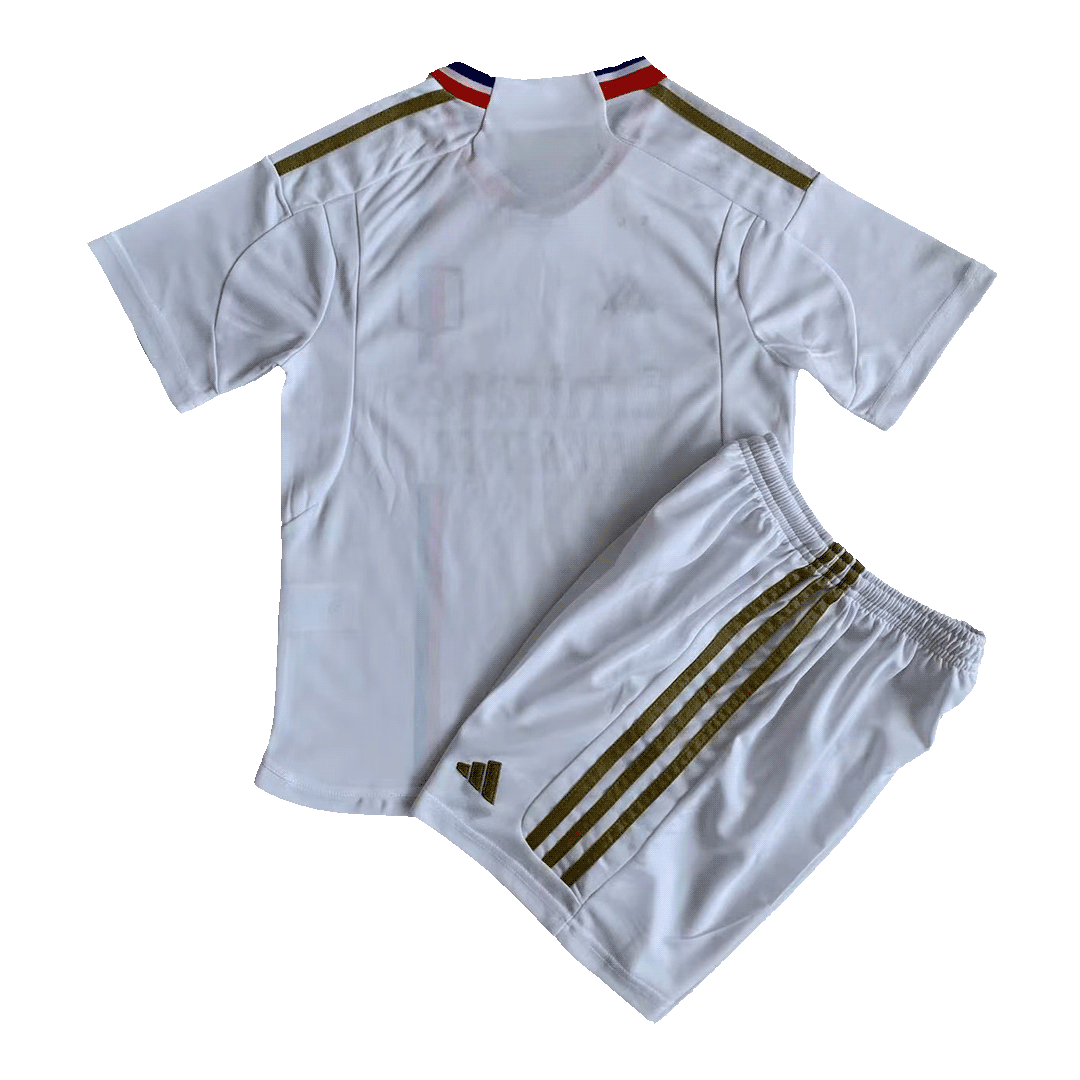 Kids Olympique Lyonnais Home Kit Jersey+Shorts 2023/24