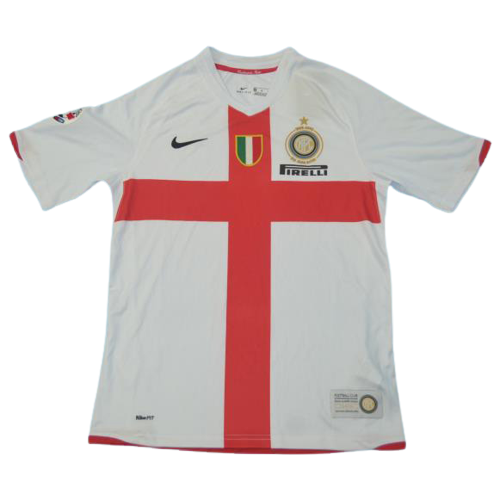 Inter Milan Figo #7 Retro Jersey 100th Anniversary Away 2007/08