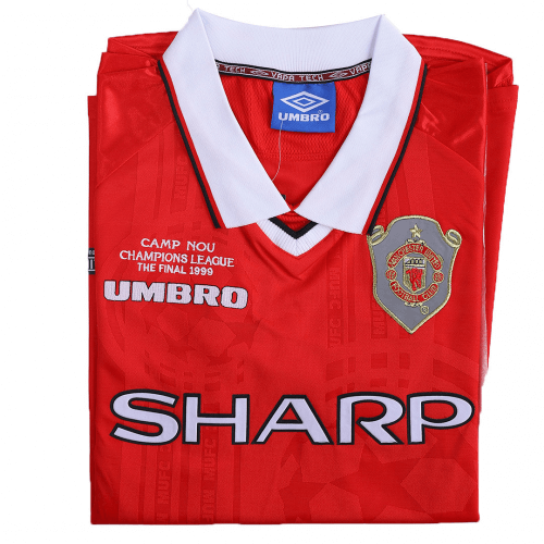 Manchester United UCL Final Retro Jersey Home Long Sleeve 1999/00