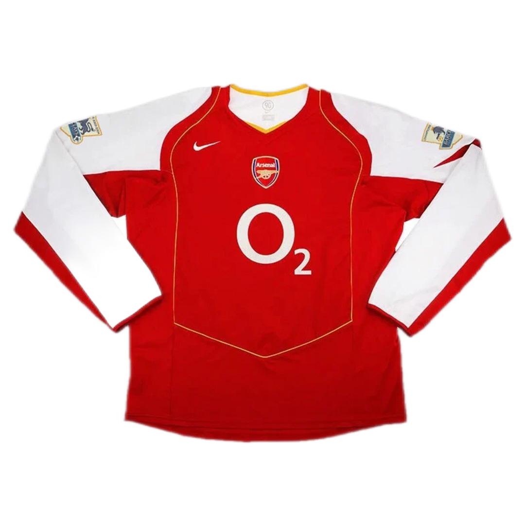 Arsenal Bergkamp #10 Retro Long Sleeve Jersey Home 2004/05