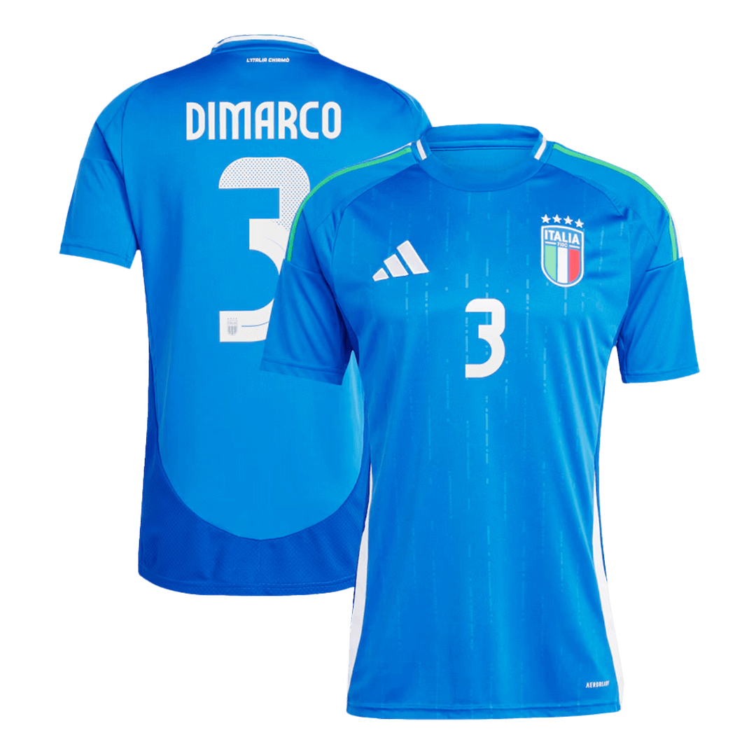 Italy Home Jersey CHIESA #14 BARELLA #18 DIMARCO #3 EURO 2024