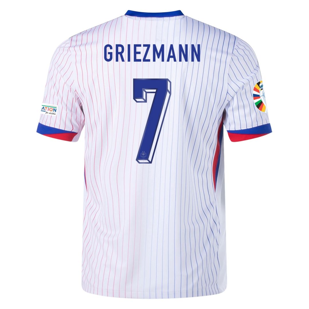 France Away Jersey Euro 2024 MBAPPE #10 GIROUD #9 GRIEZMANN #7 Soccer Apparel