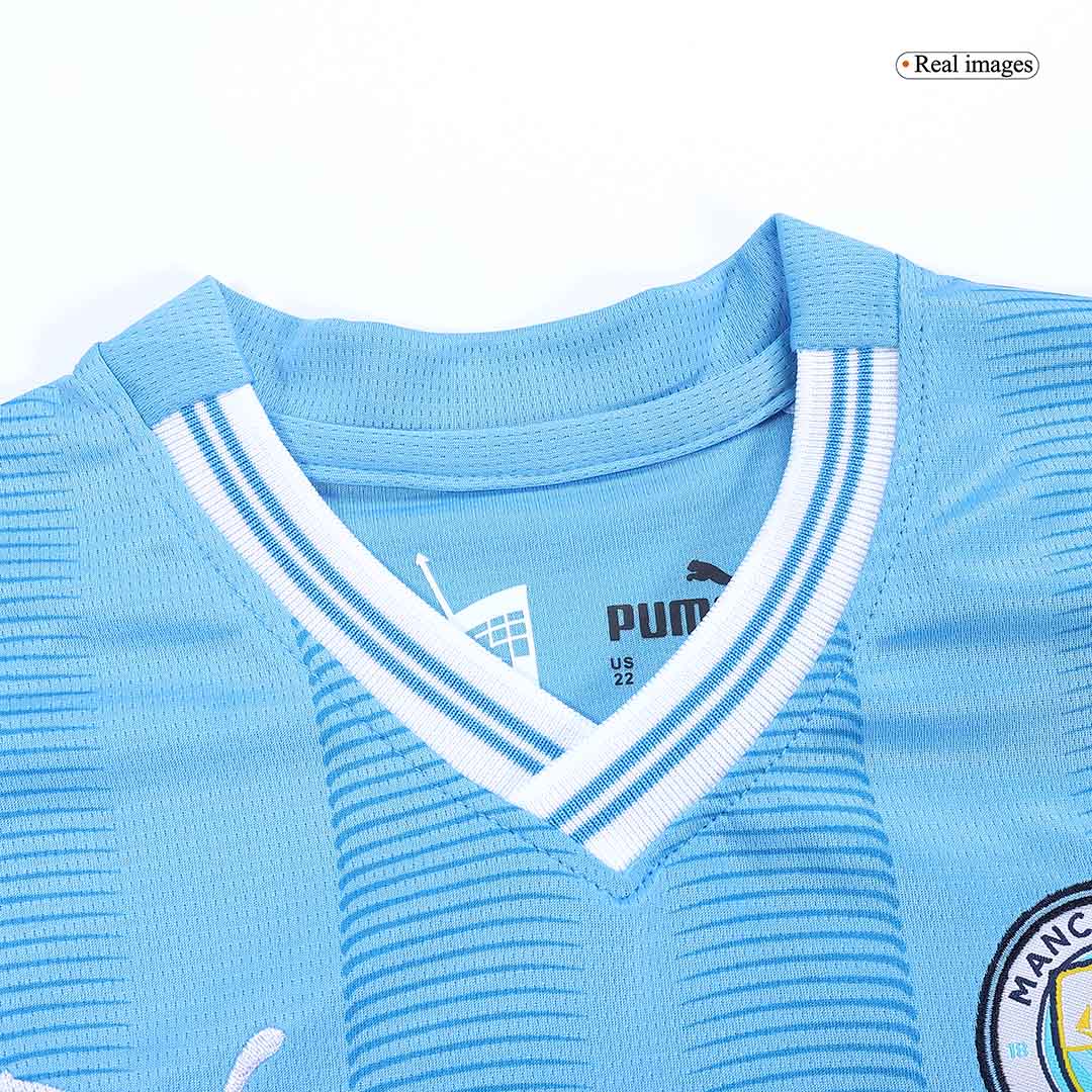 Kids Manchester City Home Jersey Kit 2023/24