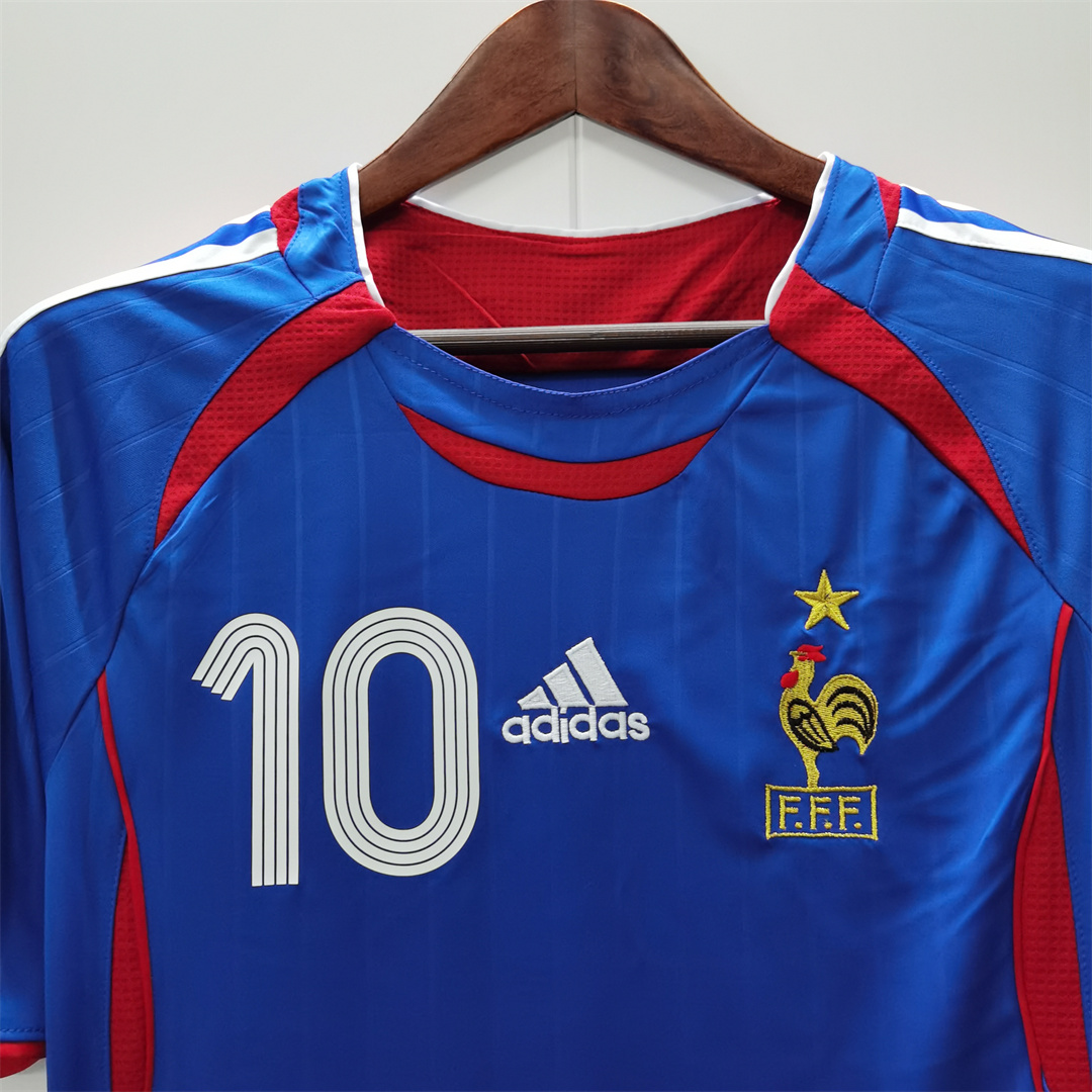 France Zidane #10 Retro Jersey Home World Cup 2006