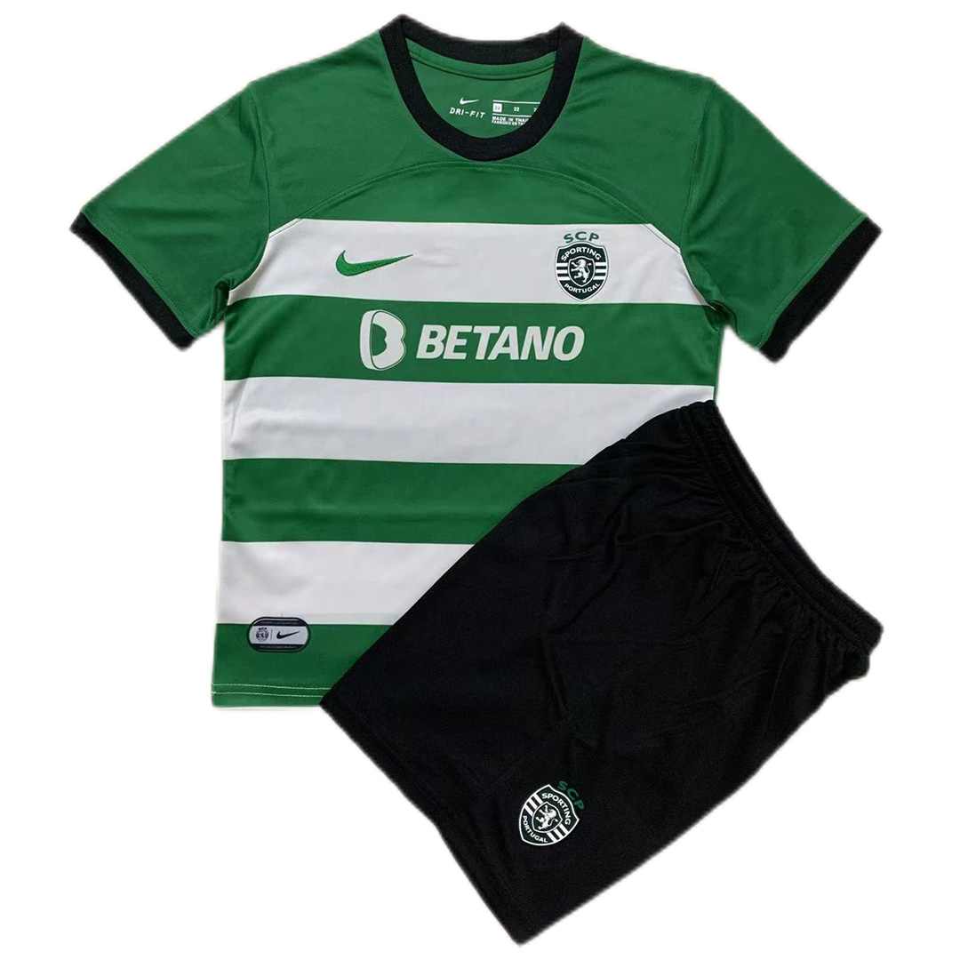 Kids Sporting CP Home Kit Jersey+Short 2023/24
