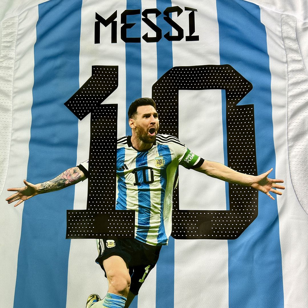 Argentina World Cup Champion Messi #10 First Anniversary Special Edition Soccer Jersey 2022