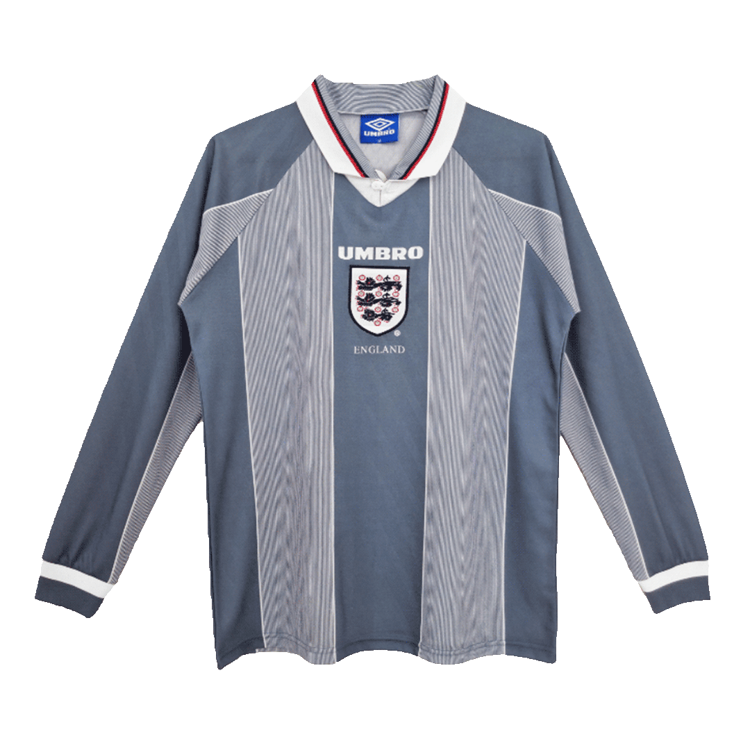 England Retro Away Long Sleeve Jersey Replica Euro Cup 1996