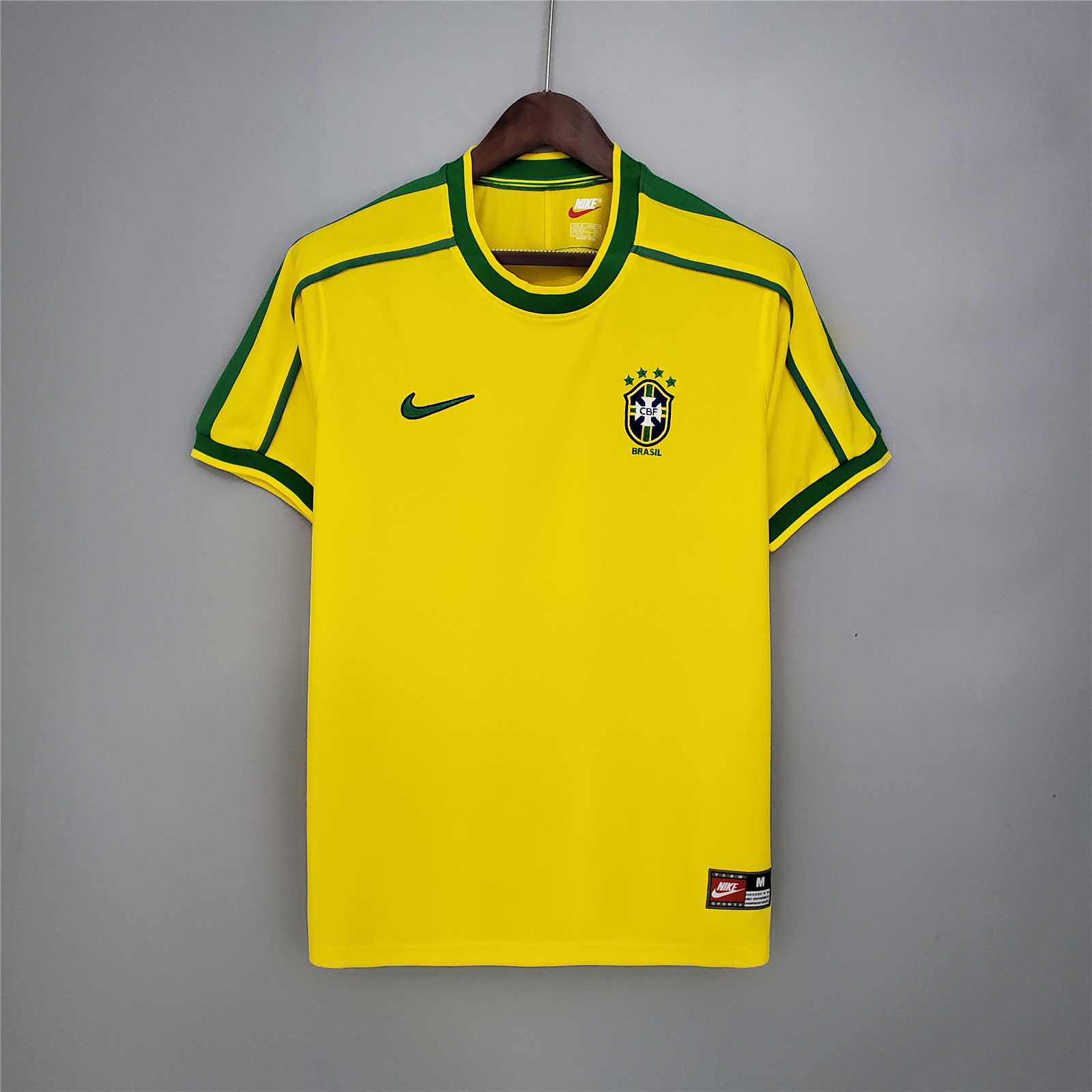Brazil Retro Jersey Home World Cup 1998
