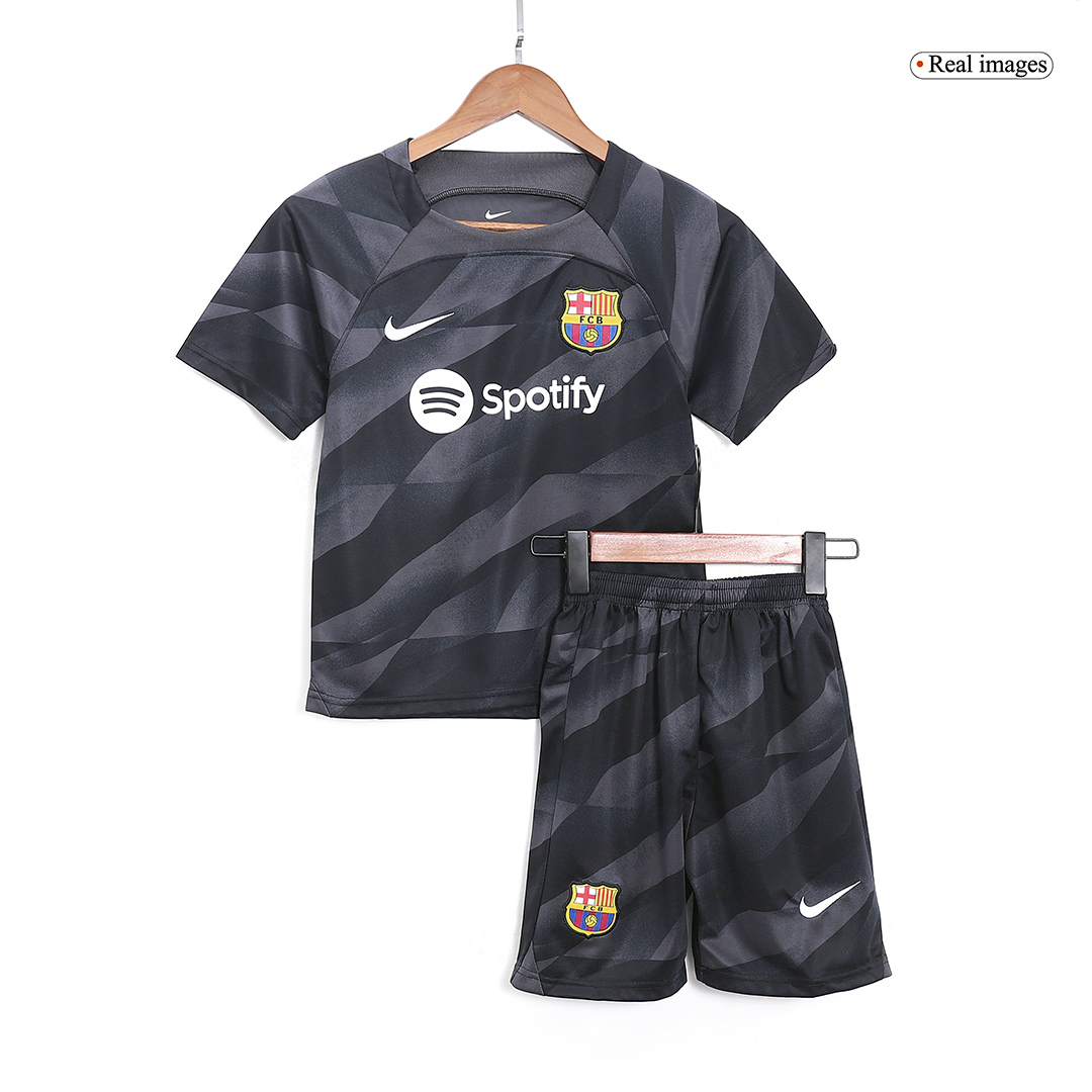 Kids Barcelona Goalkeeper Jersey Kit 2023/24
