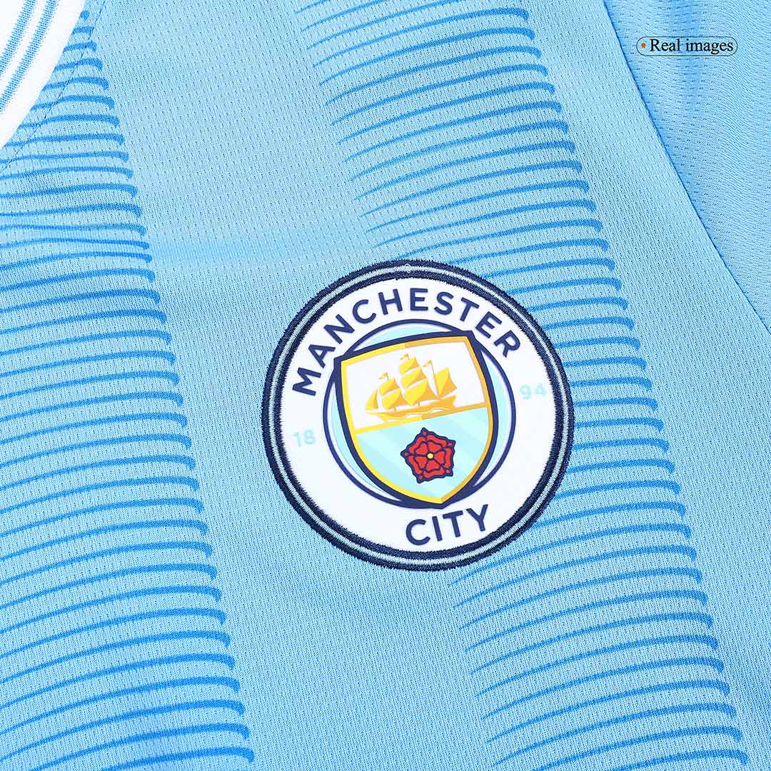Manchester City HAALAND #9 GREALISH #10 DE BRUYNE #17 STONES #5 J.ALVAREZ #19 FODEN #47 Japanese Tour Printing Home Jersey 2023/24