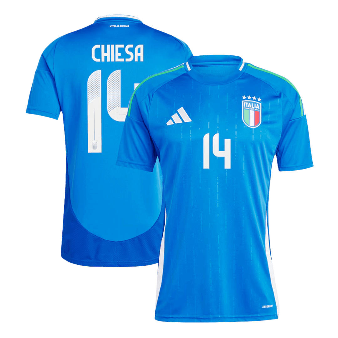 Italy Home Jersey CHIESA #14 BARELLA #18 DIMARCO #3 EURO 2024