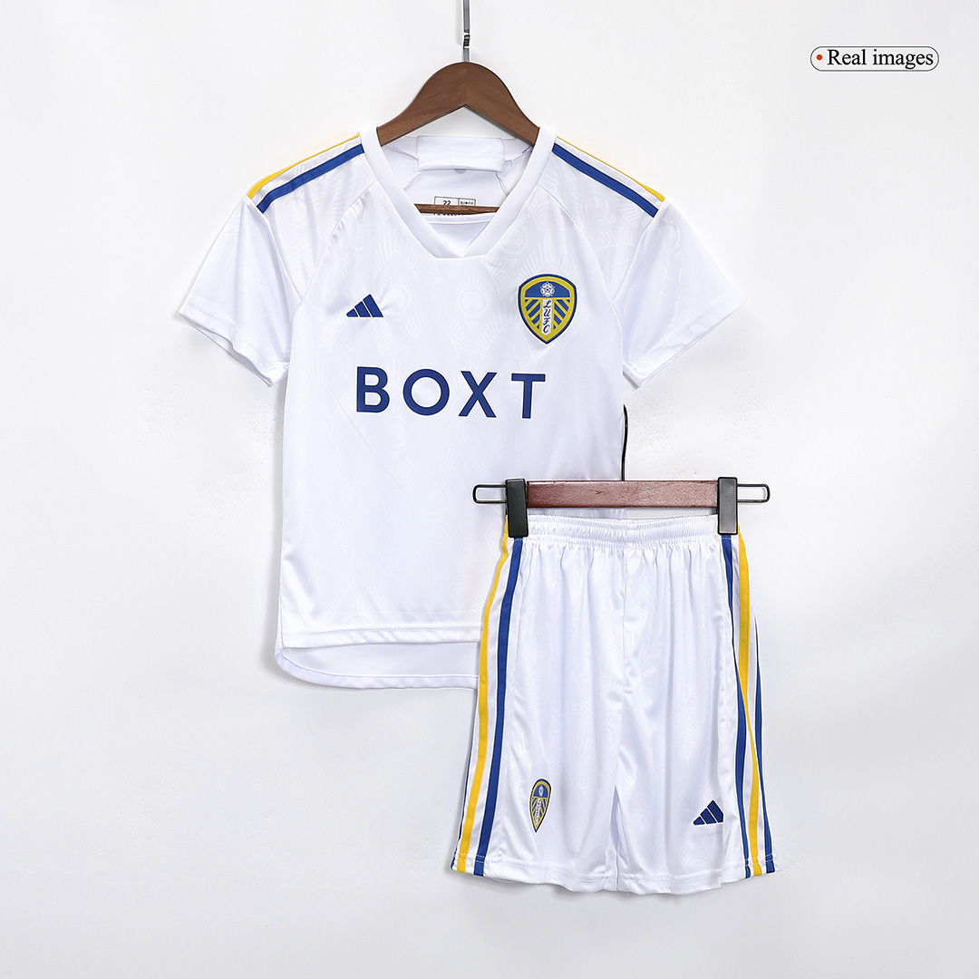 Kids Leeds United Home Kit Jersey+Shorts 2023/24