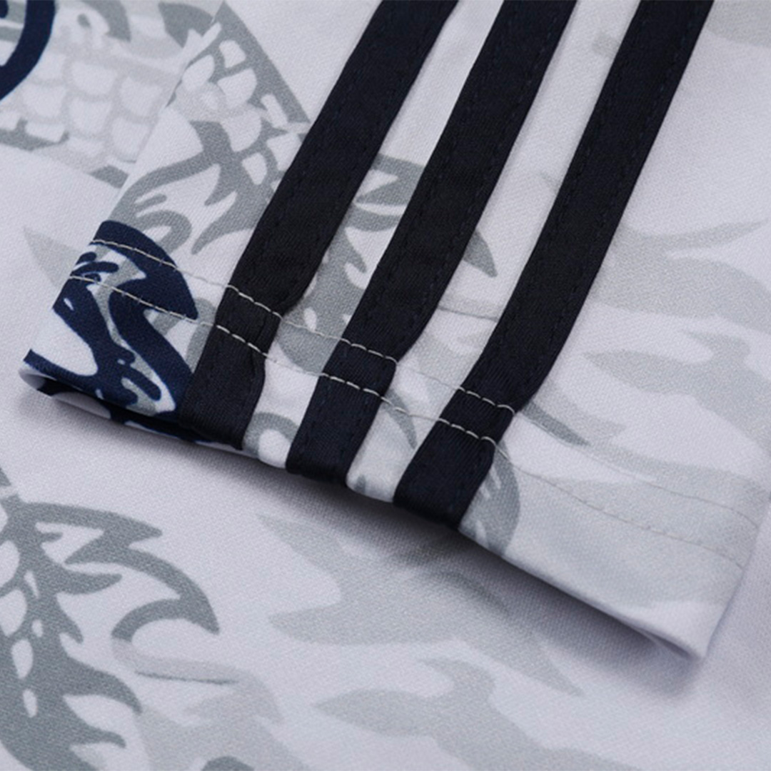 Real Madrid Zipper Sweatshirt Kit(Top+Pants) White 2023/24