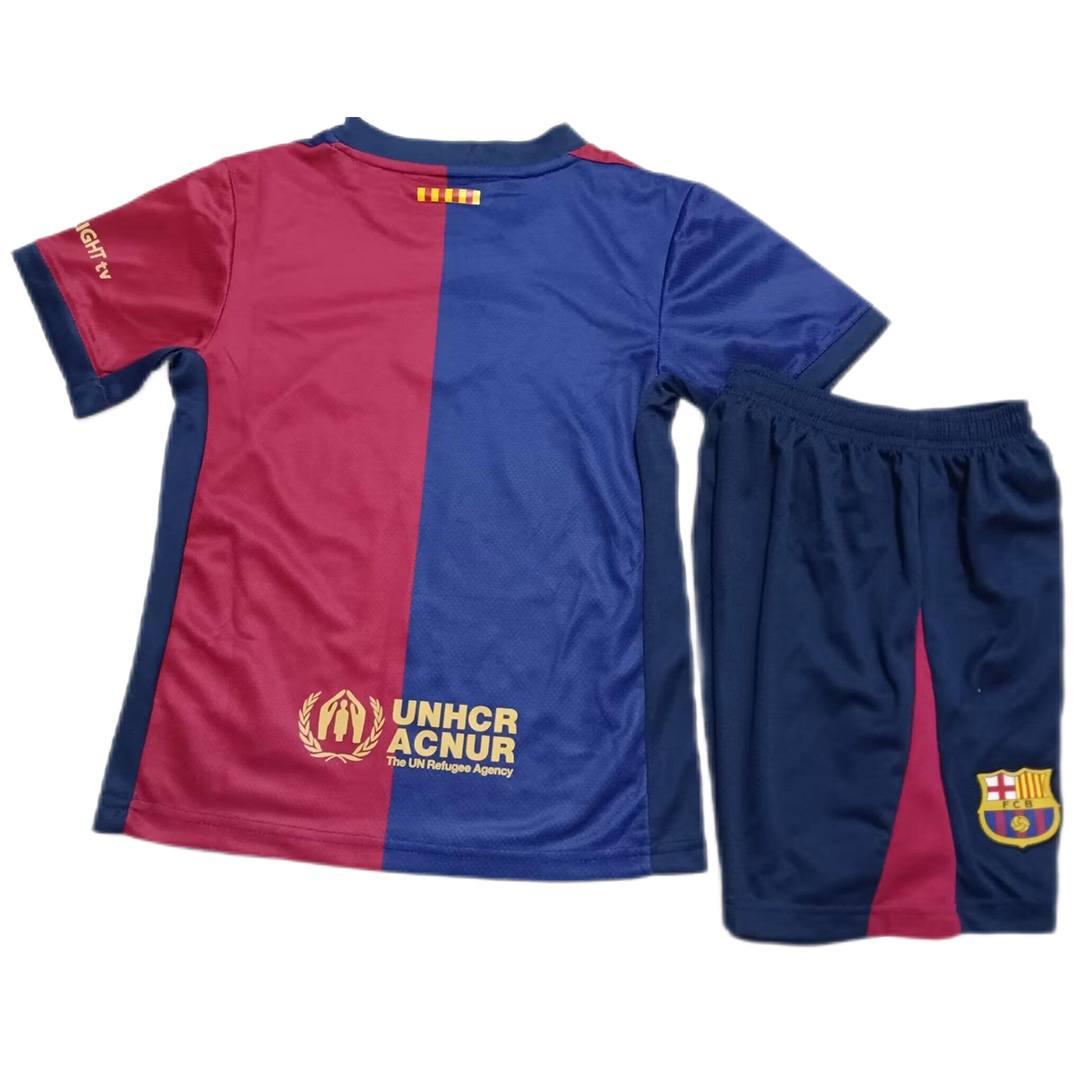 Kids Barcelona Home Kit(Jersey+Short) 2024/25