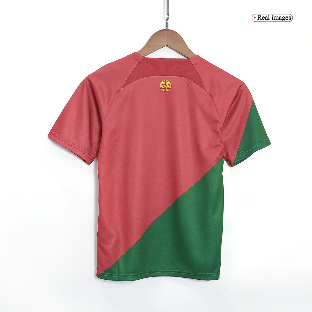 Portugal Kids Jersey Home Kit(Jersey+Shorts) World Cup 2022