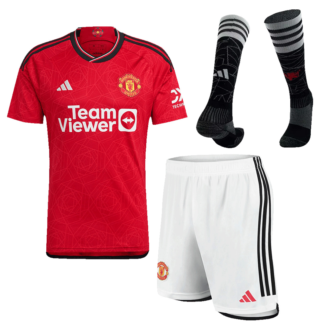 Manchester United Home Whole Kit Jersey+Shorts+Socks 2023/24