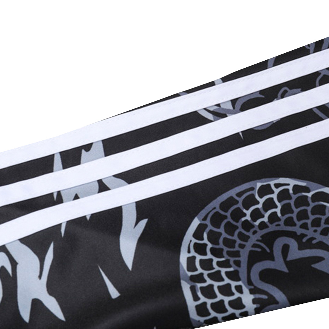 Real Madrid Zipper Sweatshirt Kit(Top+Pants) Black 2023/24