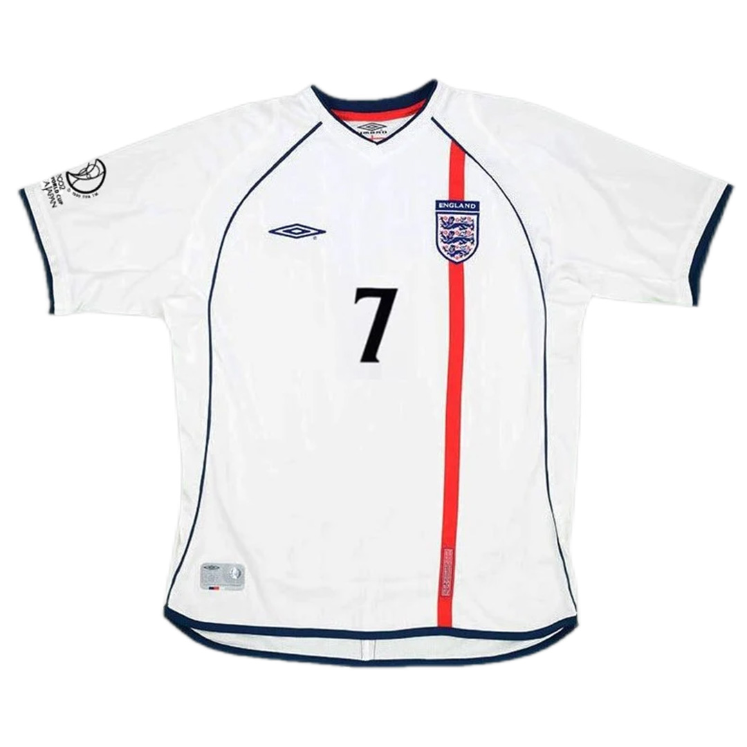 England Retro Soccer Jersey Home Replica World Cup 2002
