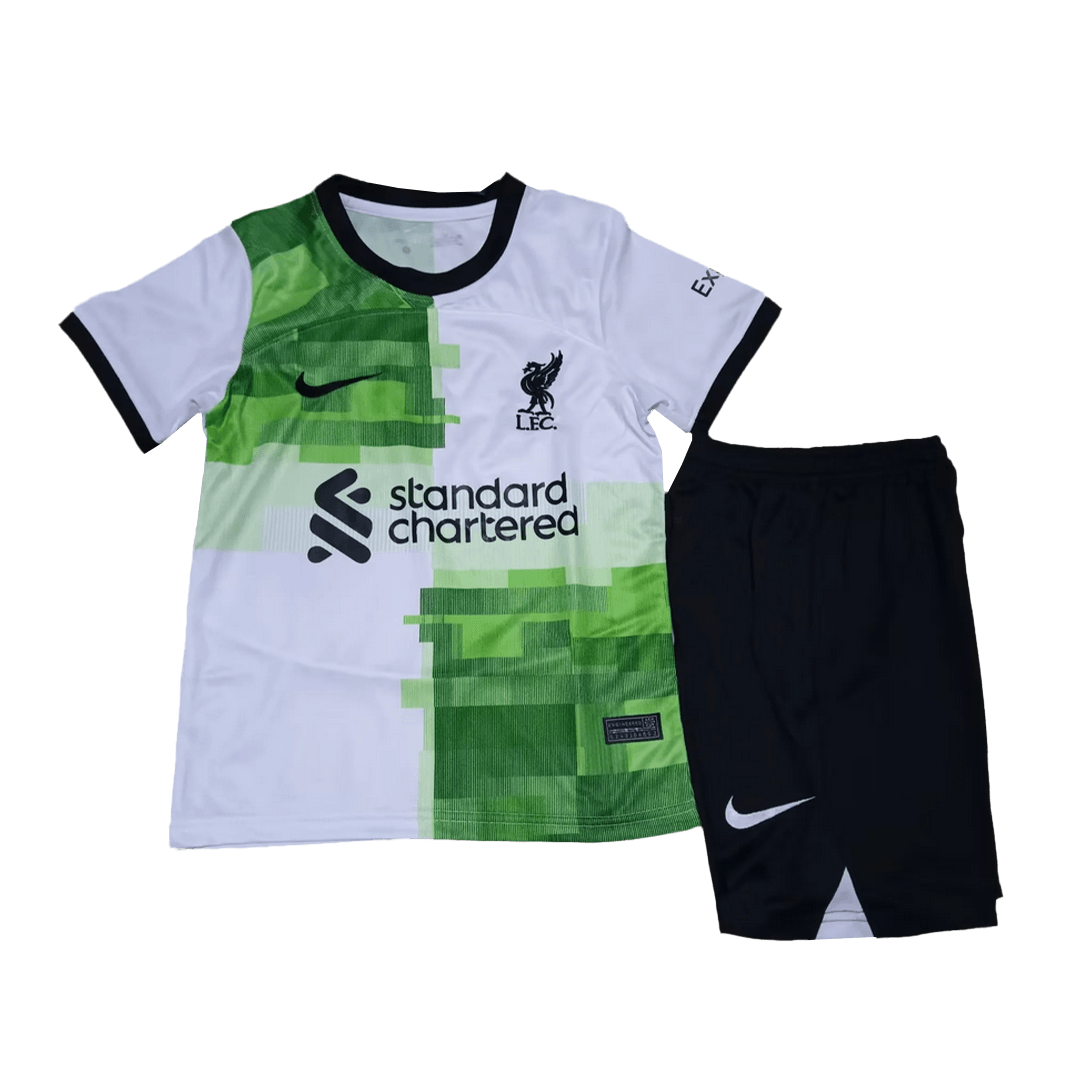 Kids Liverpool Away Whole Kit Jersey+Shorts+Socks 2023/24