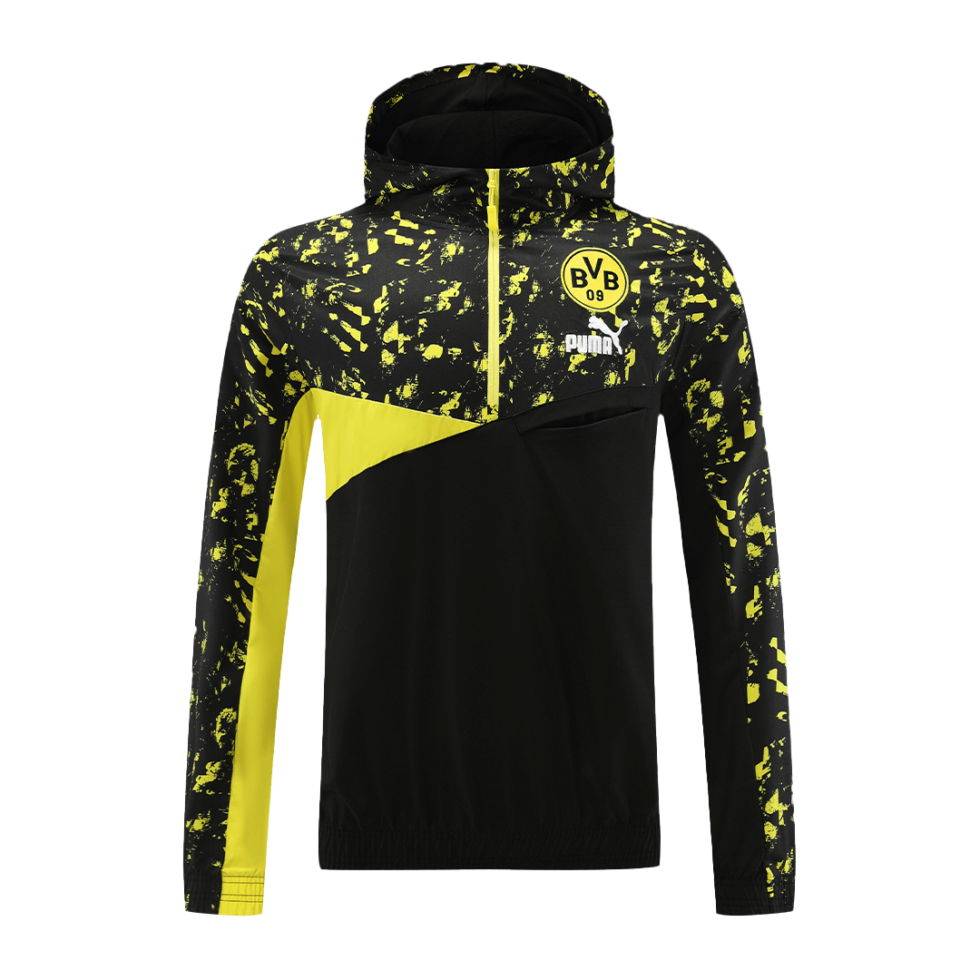 Borussia Dortmund Zipper Windbreaker Hoodie Kit (Jacket+Pants) 2023/24
