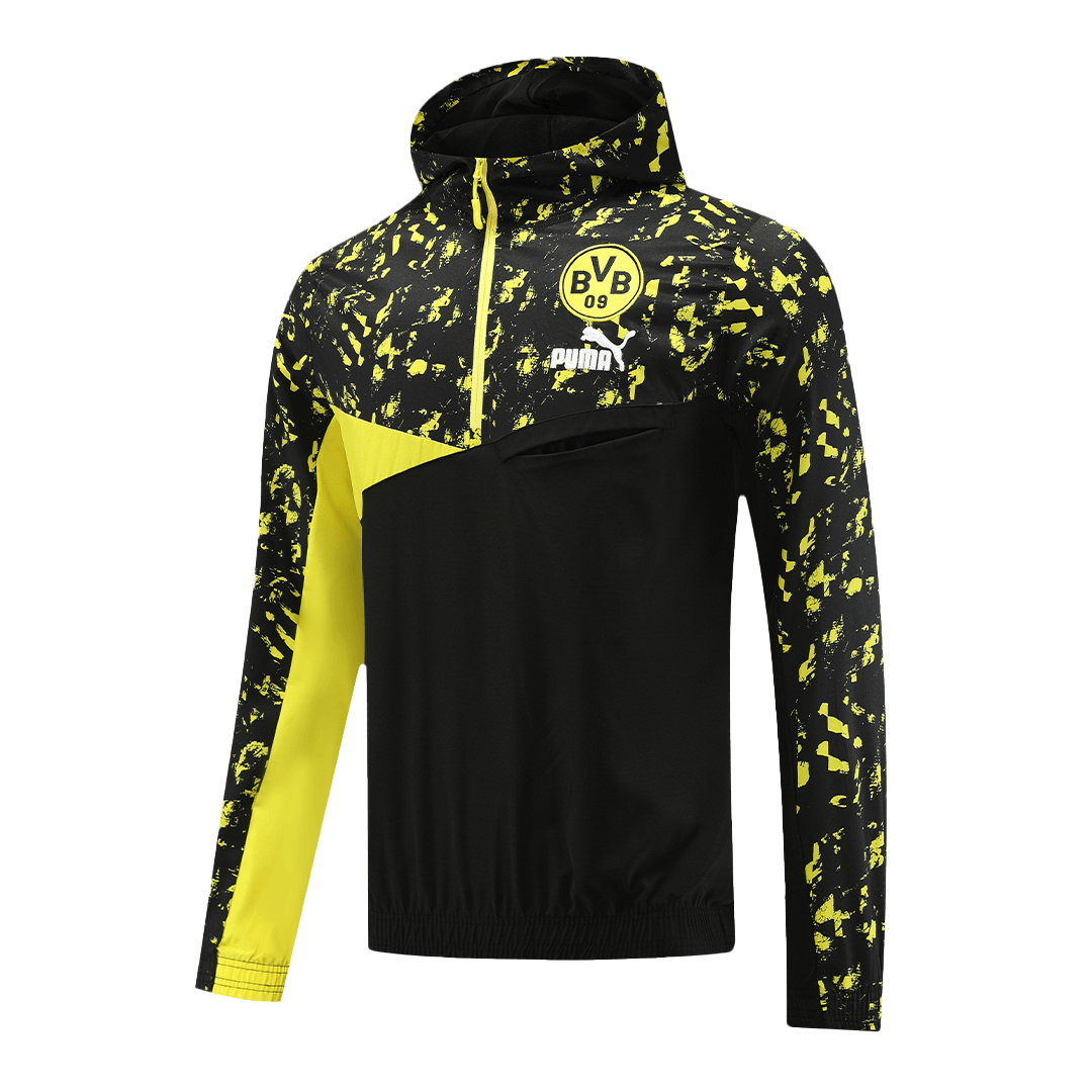 Borussia Dortmund Zipper Windbreaker Hoodie Kit (Jacket+Pants) 2023/24