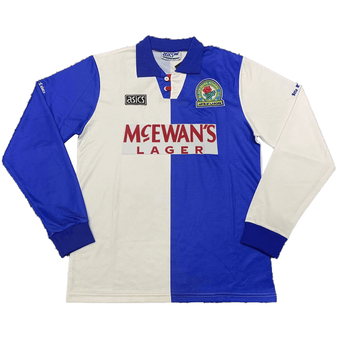 Blackburn Rovers Retro Jersey Home Long Sleeve 1994/95