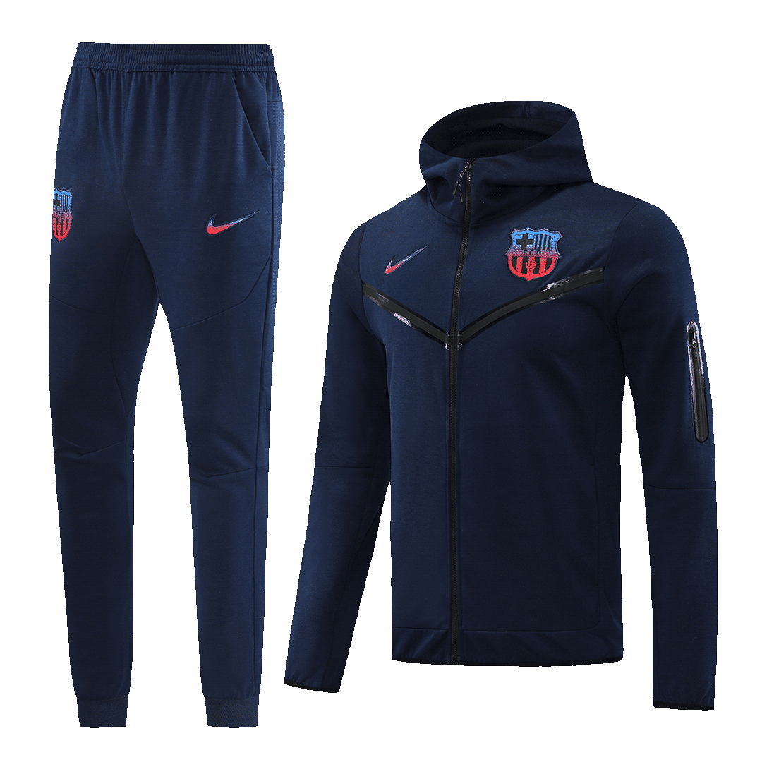 Barcelona Hoodie Sweatshirt Kit(Top+Pants) Navy 2022/23